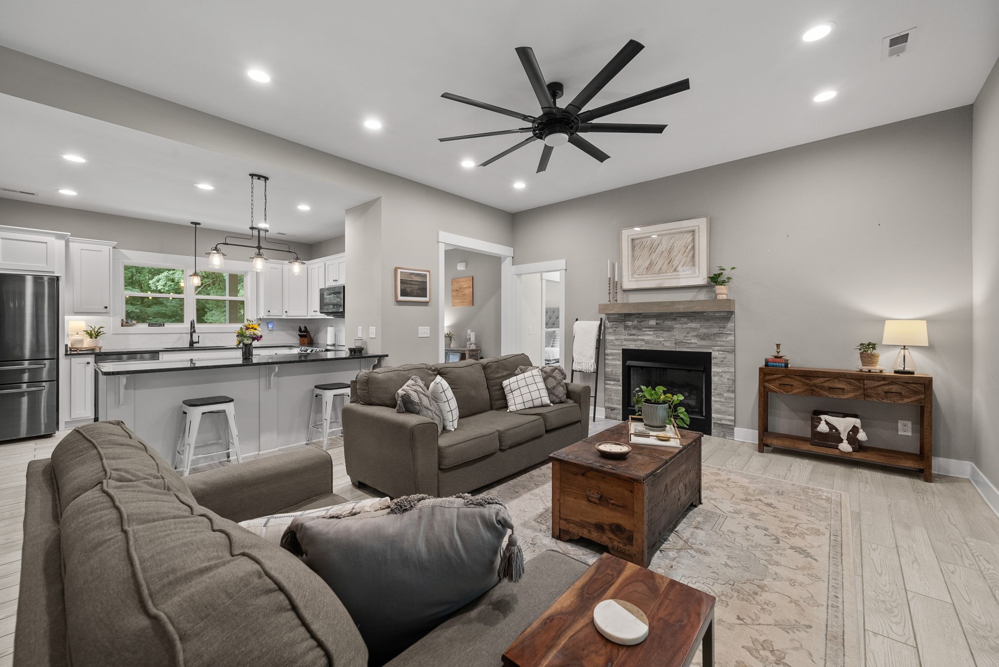 1895 Highway 13 Cunningham, TN 37052 - Photo 11 of 33 a living room with furniture and a fireplace