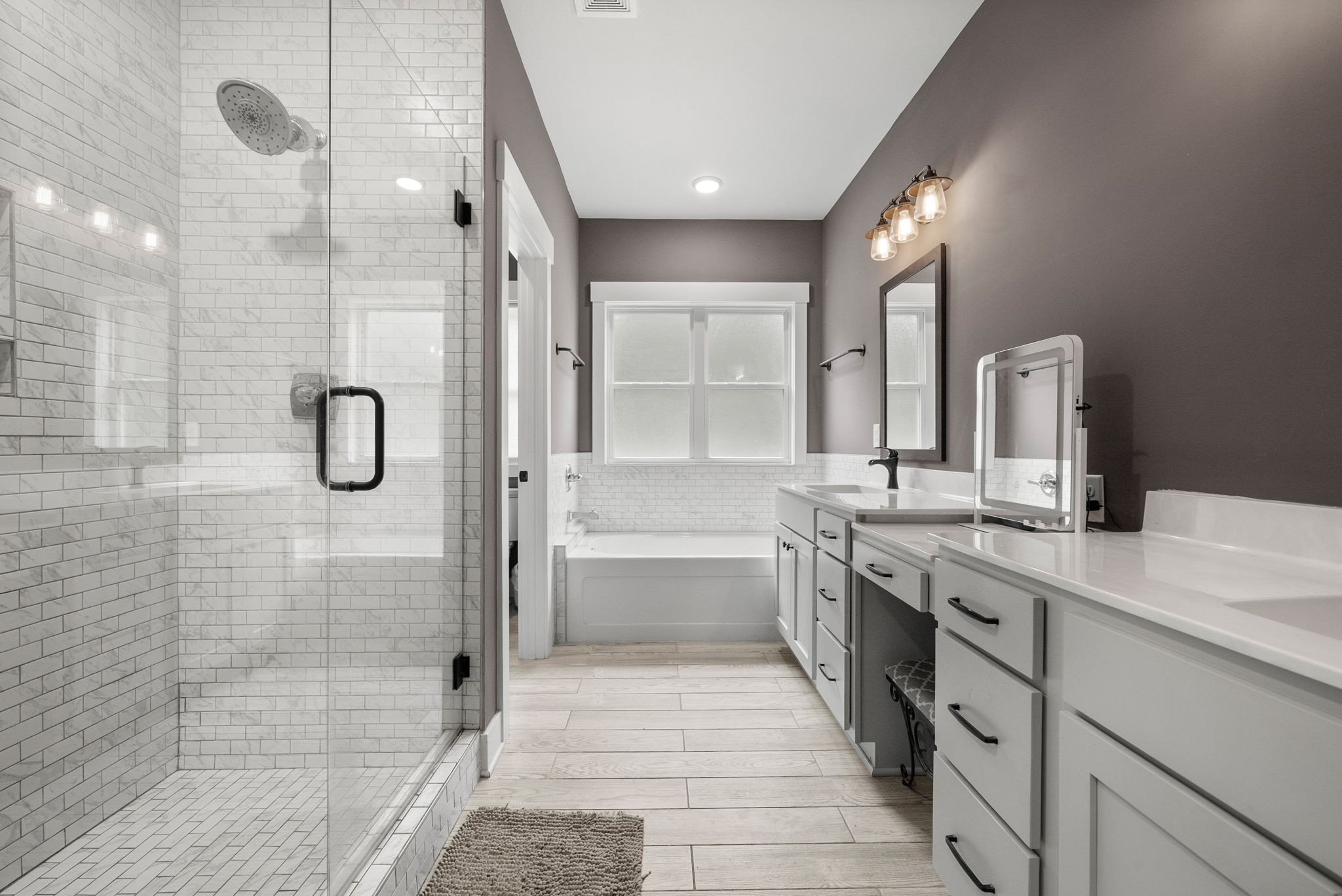 1895 Highway 13 Cunningham, TN 37052 - Photo 15 of 33 a bathroom with a granite countertop sink mirror and shower