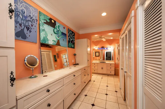 a view of an outdoor space with furniture and umbrella