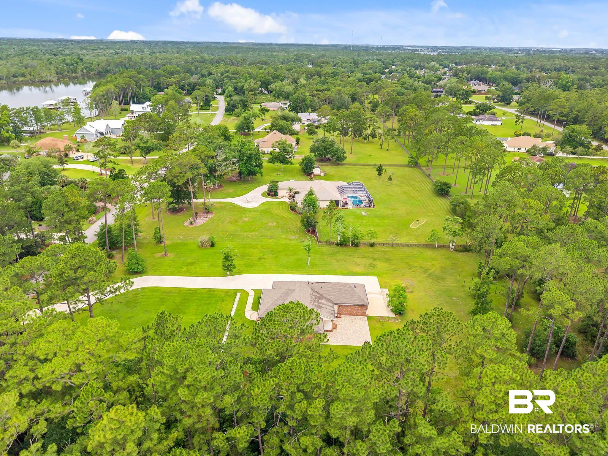 8145 Bay View Drive Foley, AL 36535 - Photo 68 of 81 Aerial view of a nearby body of water