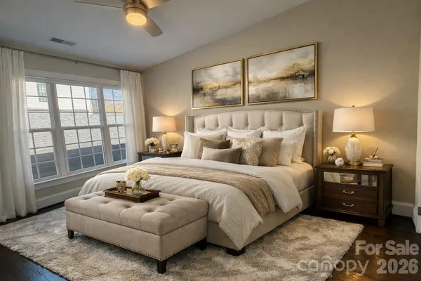 a bathroom with a granite countertop sink a toilet and a mirror