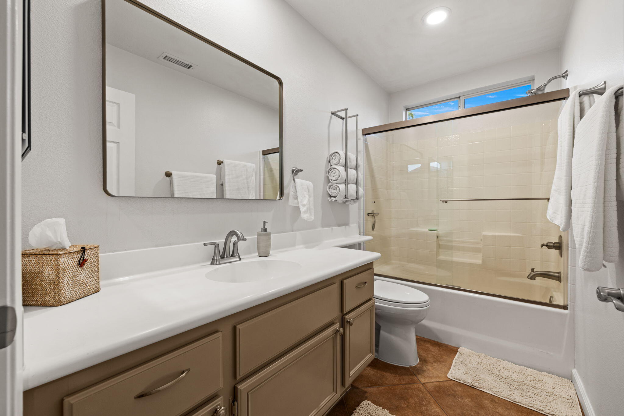 81107 Portola Circle Indio, CA 92201 - Photo 22 of 40 a bathroom with a sink a toilet and shower