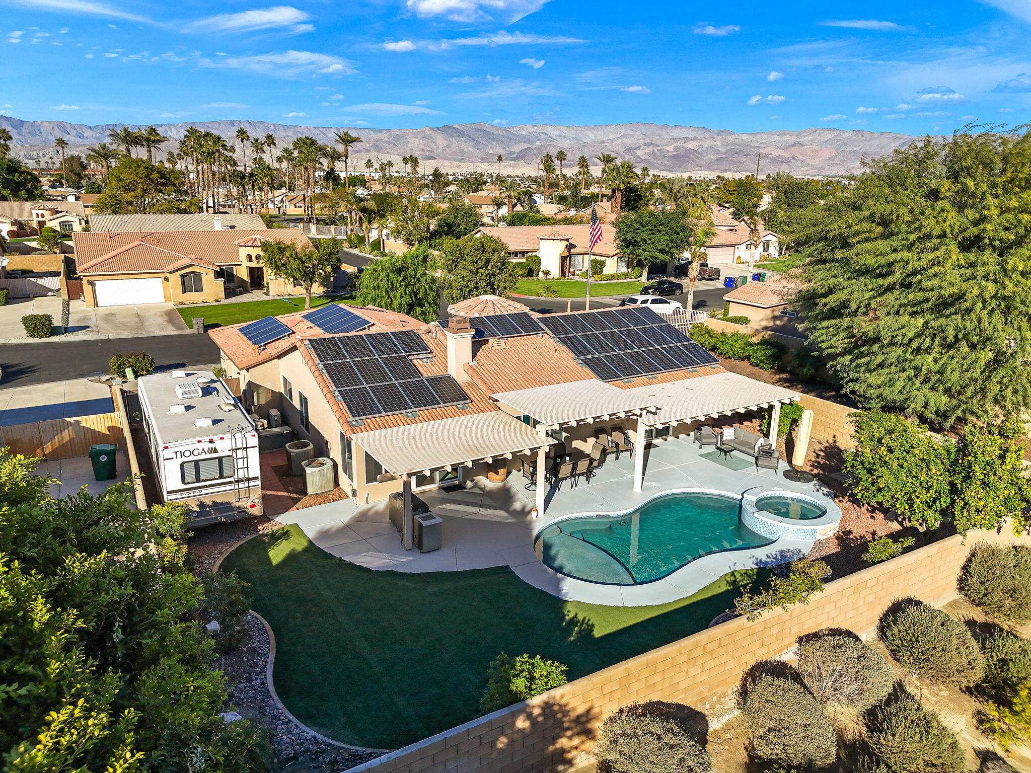 81107 Portola Circle Indio, CA 92201 - Photo 28 of 40 an aerial view of a house with outdoor space