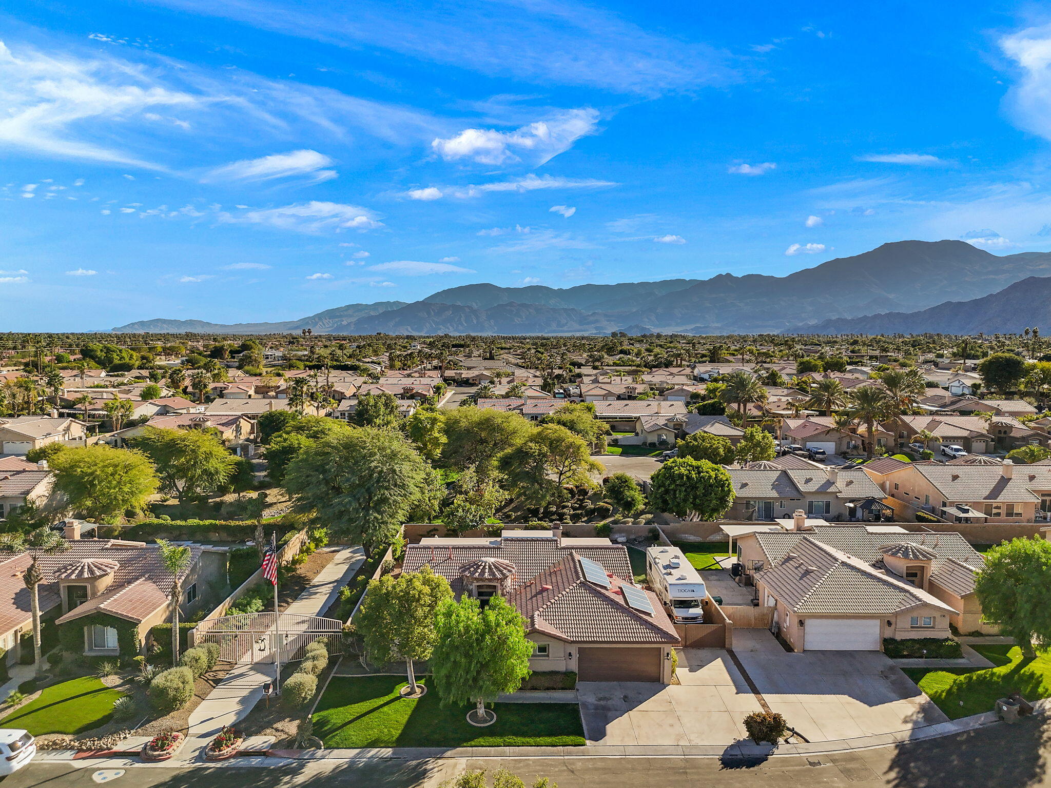 81107 Portola Circle Indio, CA 92201 - Photo 31 of 40 an aerial view of residential house and outdoor space