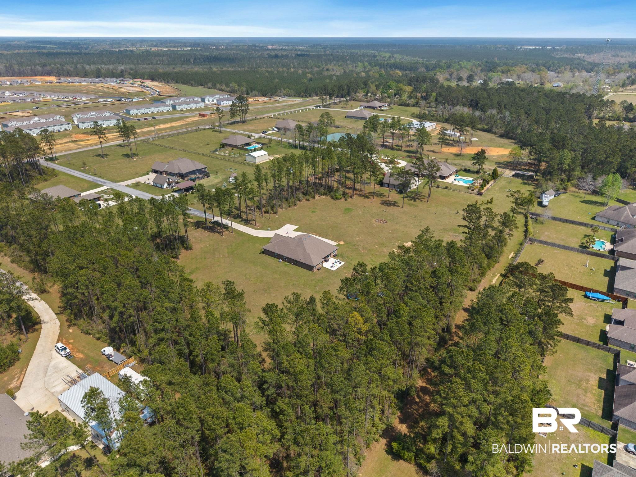12750 B Jenkins Pit Road Daphne, AL 36527 - Photo 72 of 89 Aerial view of property's location with nearby suburban area