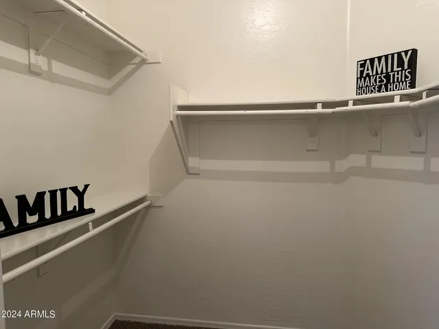 a close view of closet