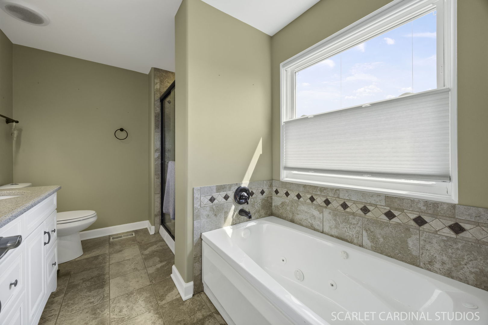 227 Faircroft Road Bartlett, IL 60103 - Photo 13 of 22 a bathroom with a bathtub and a toilet