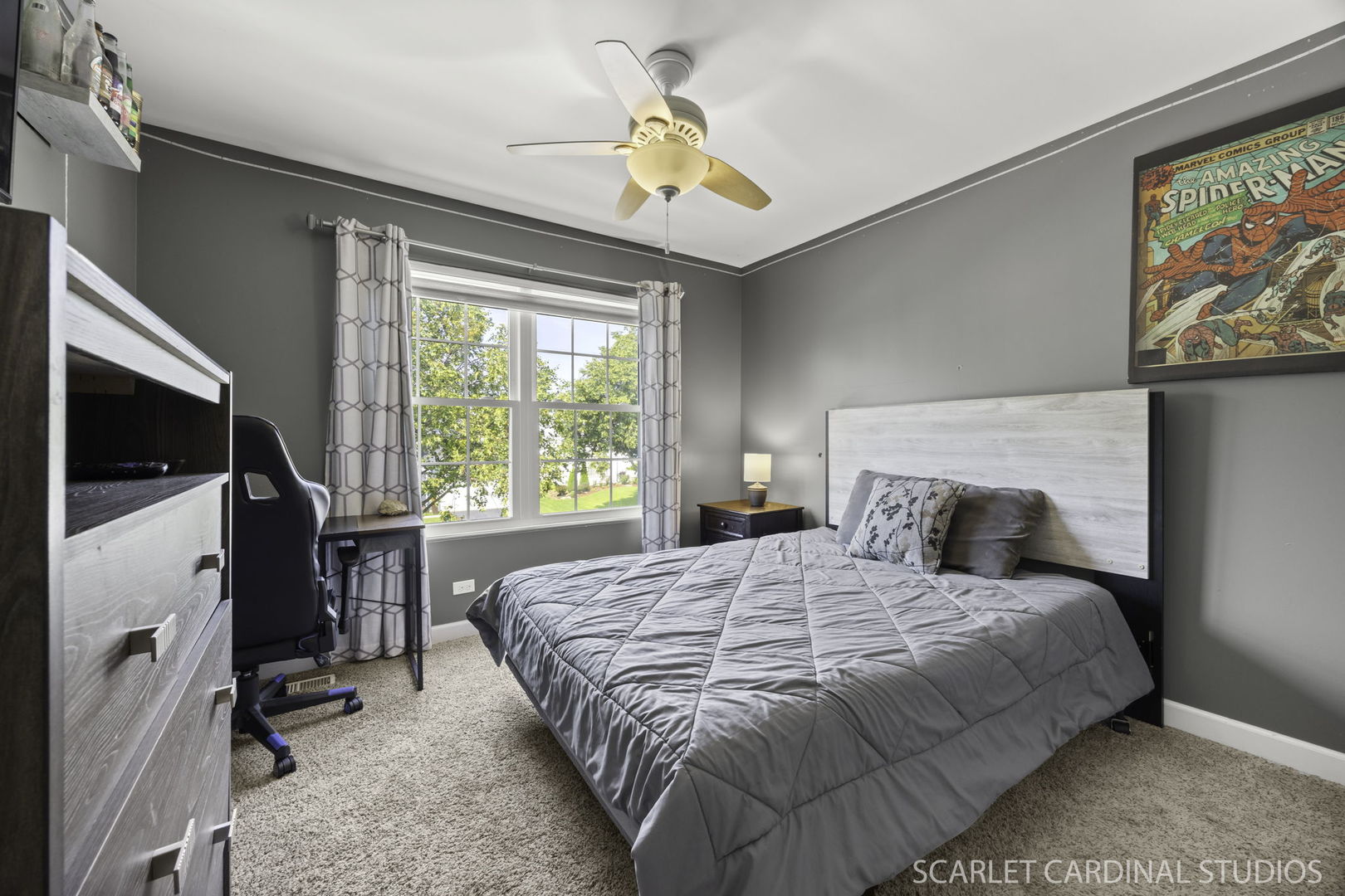 227 Faircroft Road Bartlett, IL 60103 - Photo 15 of 22 a bedroom with a bed and a flat screen tv