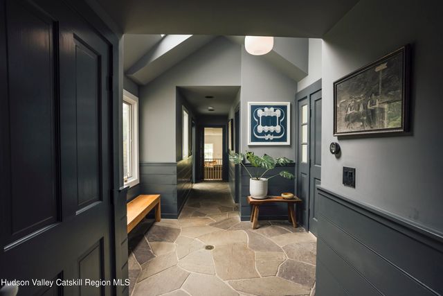 a view of a living room and dining room