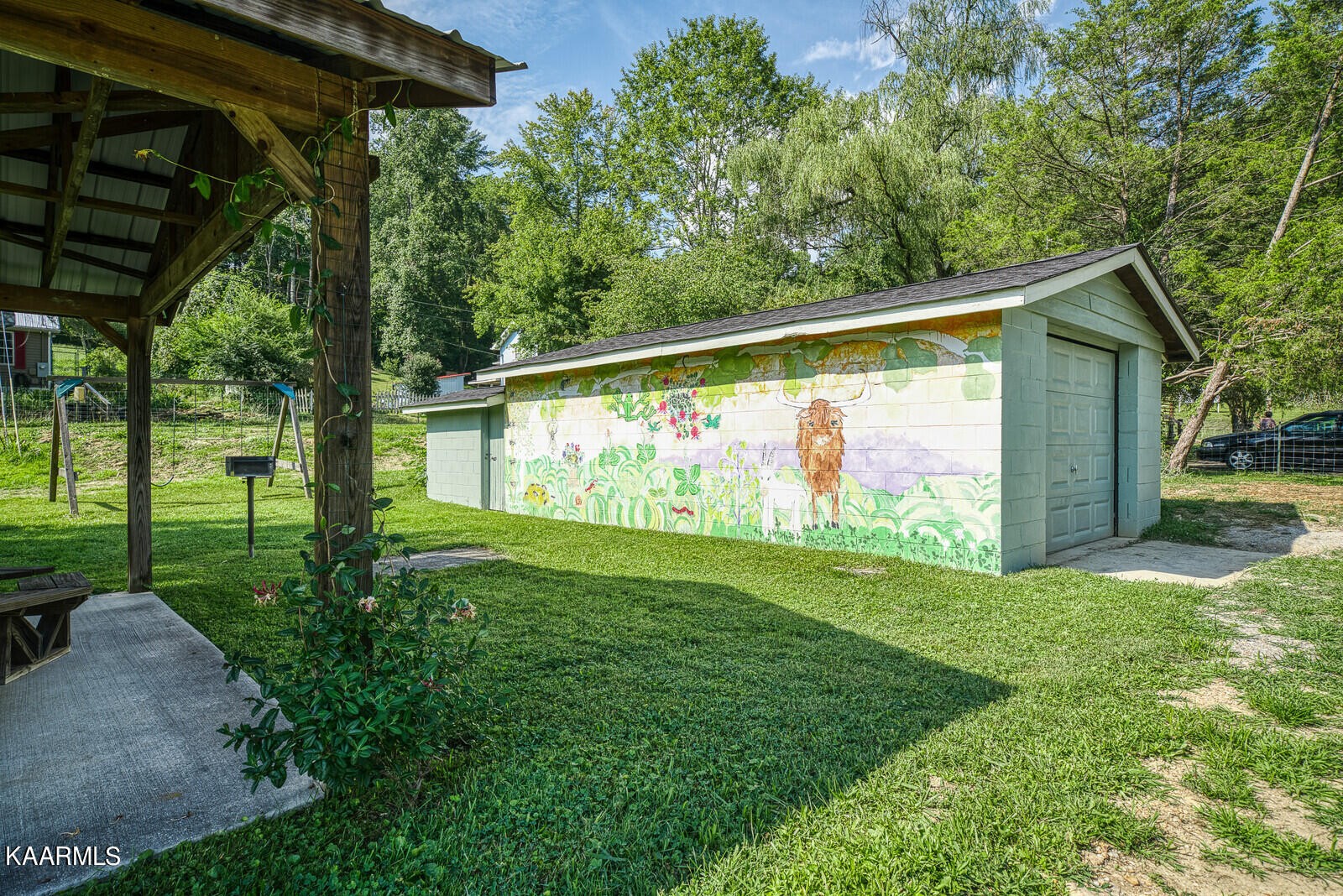115 Spring Street Lancing, TN 37770 - Photo 6 of 33 a view of backyard with plants and garden