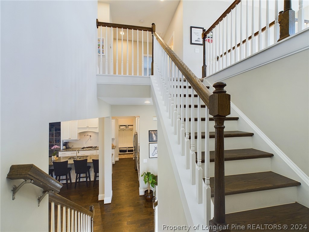 4001 Banks Stone Drive Raleigh, NC 27603 - Photo 40 of 50 a view of entryway and hall with wooden floor