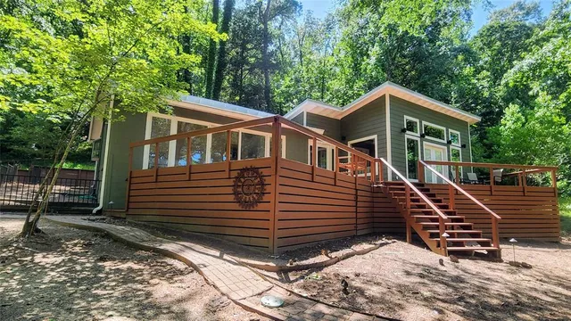 a front view of a house with a balcony