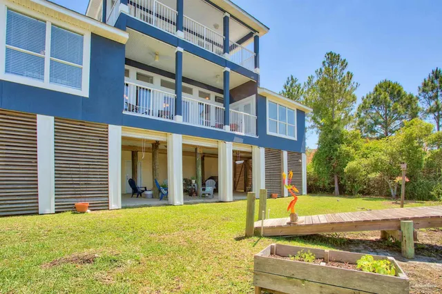 a view of a building with a swimming pool