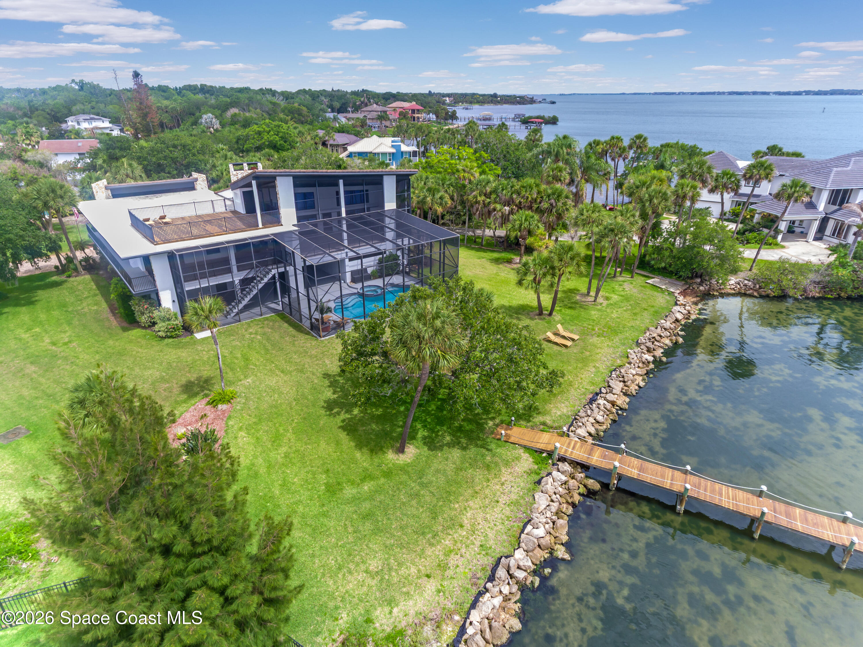 110 Barnacle Place Rockledge, FL 32955 - Photo 5 of 71 Drone back 5