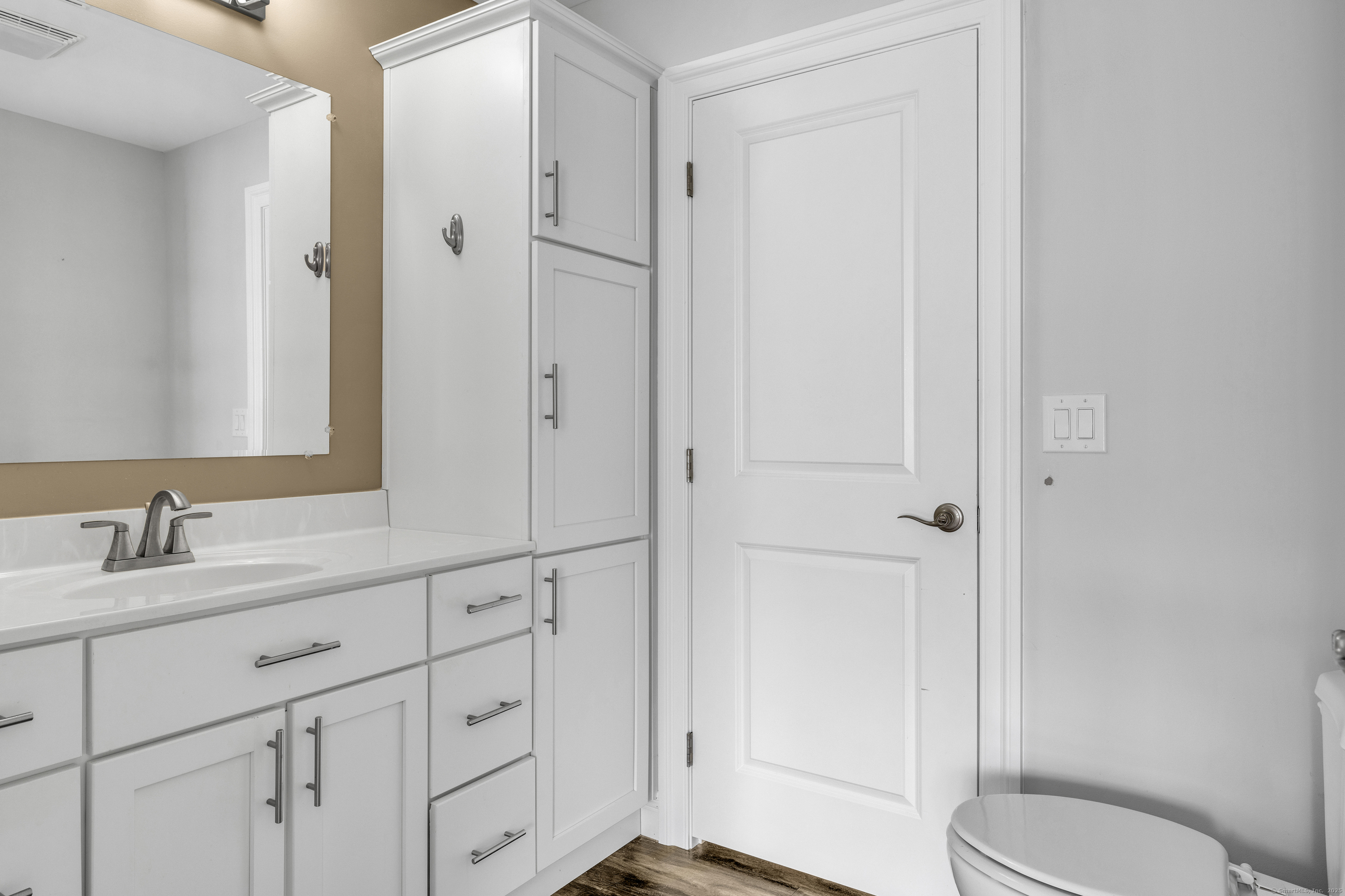 1 High Ridge Circle Montville, CT 06382 - Photo 22 of 39 a bathroom with a granite countertop sink toilet and shower