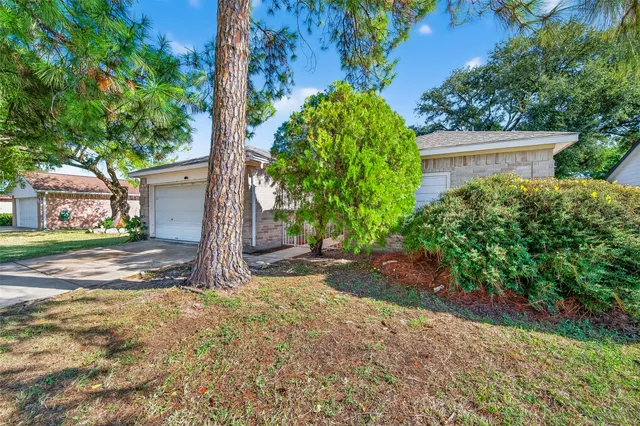 a view of a back yard of the house