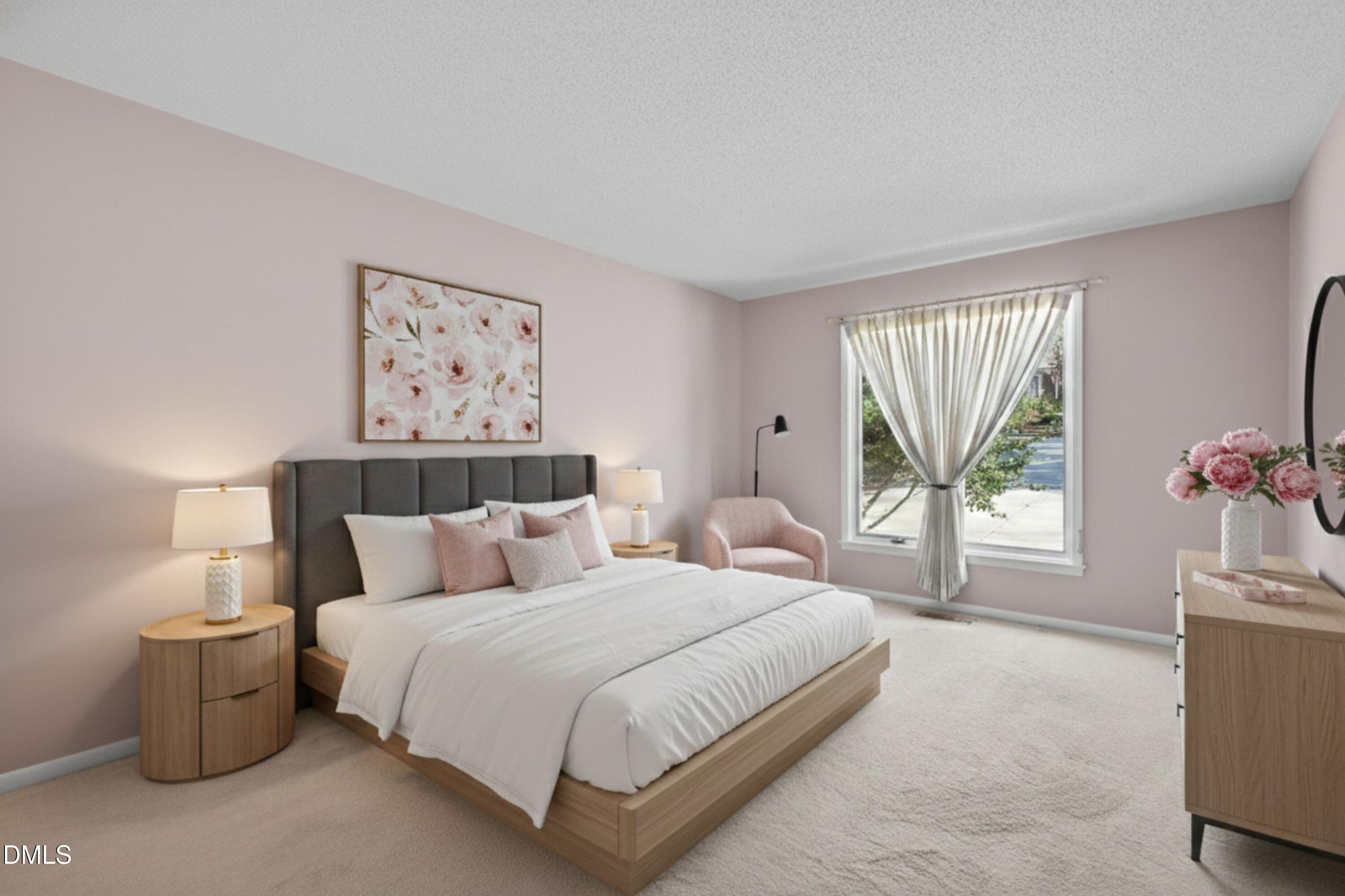 3113 Chipping Wedge Sanford, NC 27332 - Photo 15 of 42 a bedroom with a large bed and a window