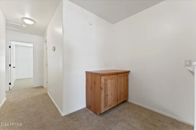 an empty room with closet