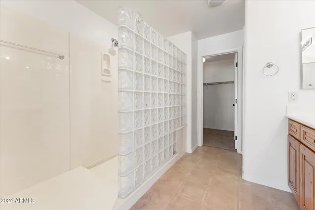 a view of bathroom with shower