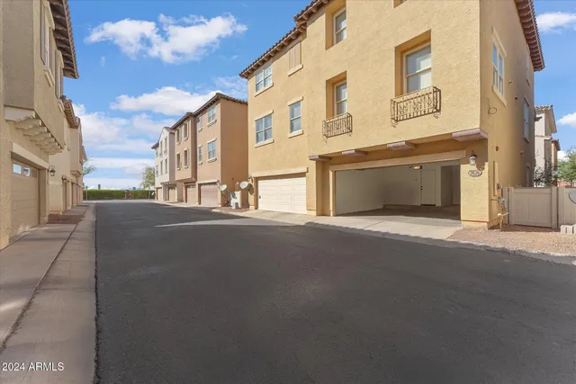 a city view with tall buildings