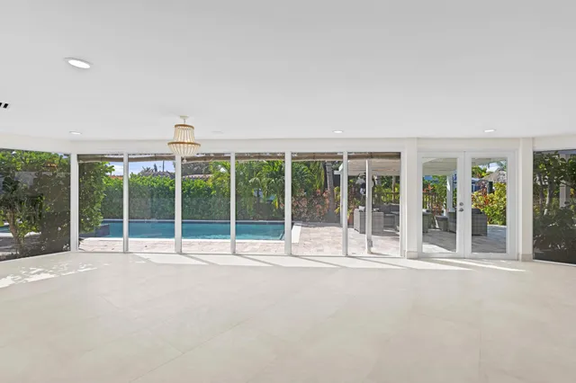 an empty room with a window