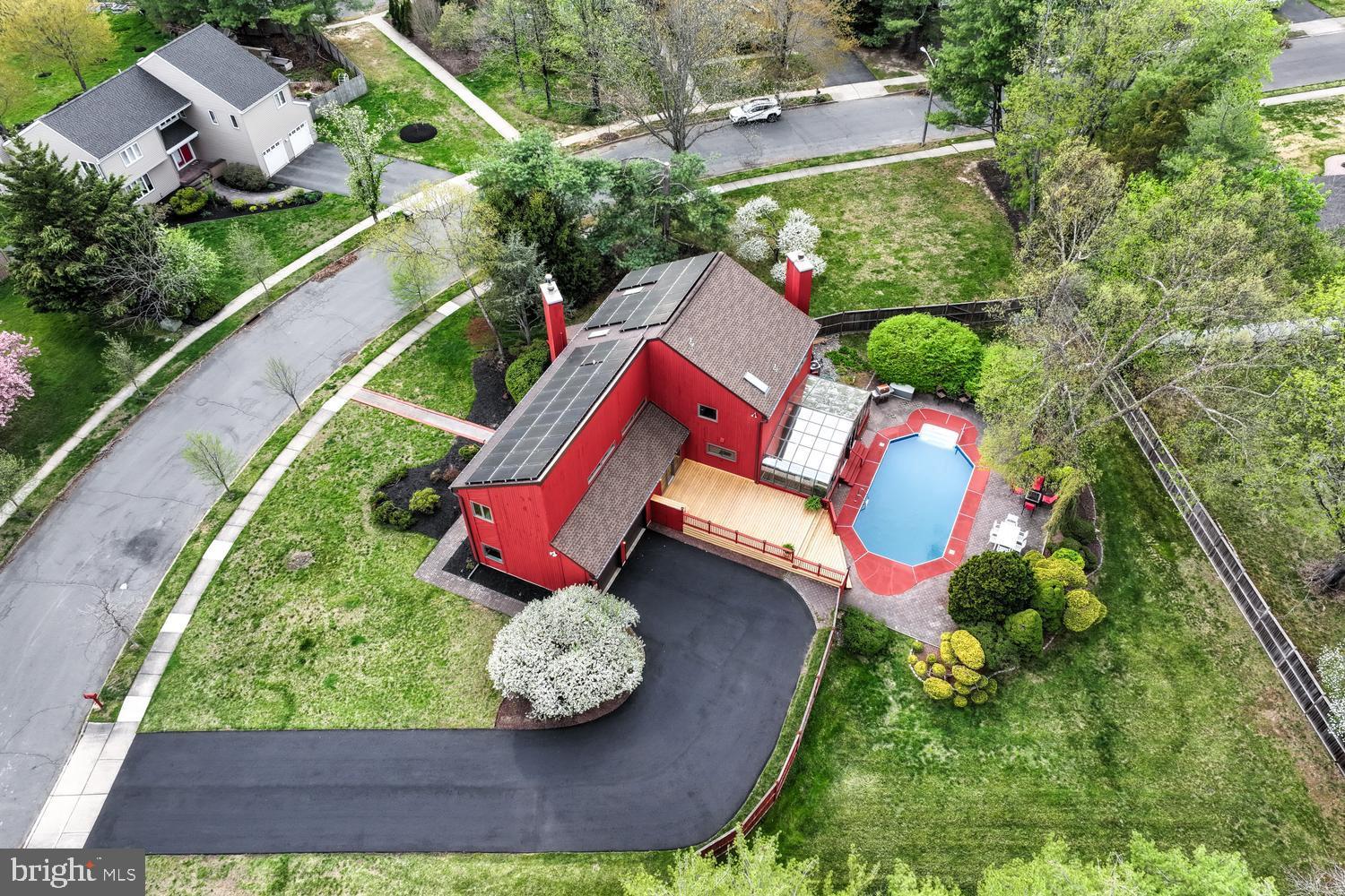 15 Hawk Drive Princeton Junction, NJ 08550 - Photo 71 of 95 an aerial view of a house with a yard and large trees