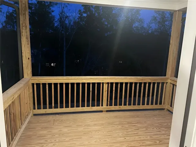a view of a balcony