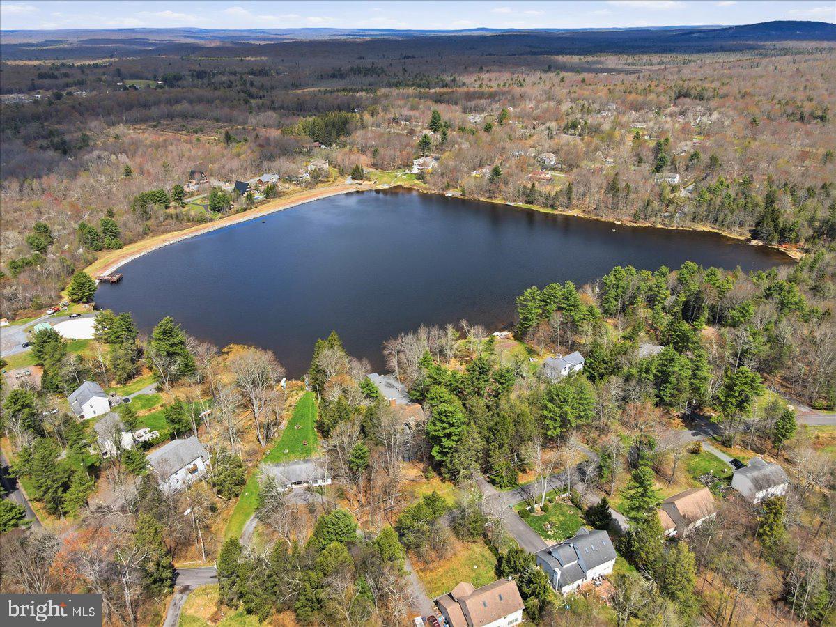128 Lidio Road Blakeslee, PA 18610 - Photo 55 of 63 a view of a lake with a mountain in the background