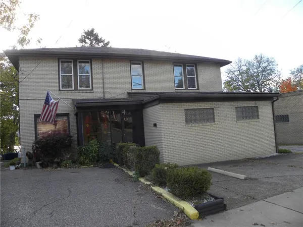 a front view of a house