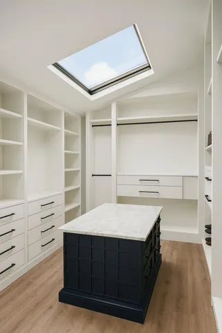 a view of a walk in closet