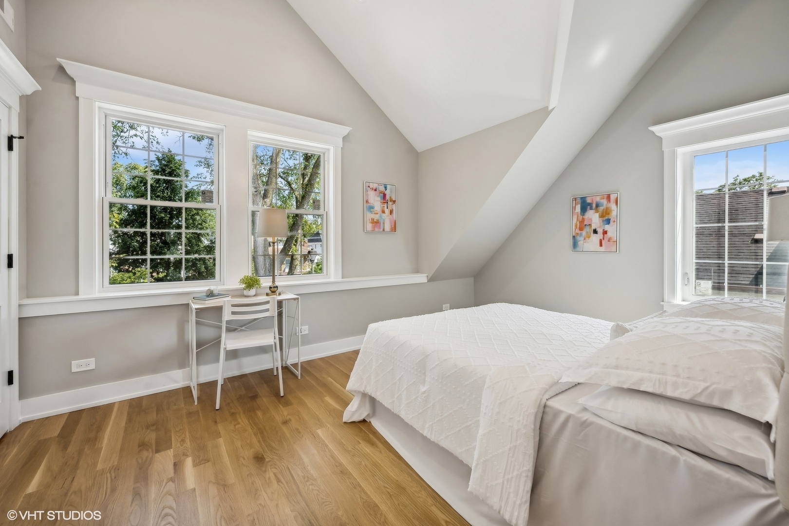 Undisclosed Address Elmhurst, IL 60126 - Photo 40 of 53 a bedroom with a bed and a large window