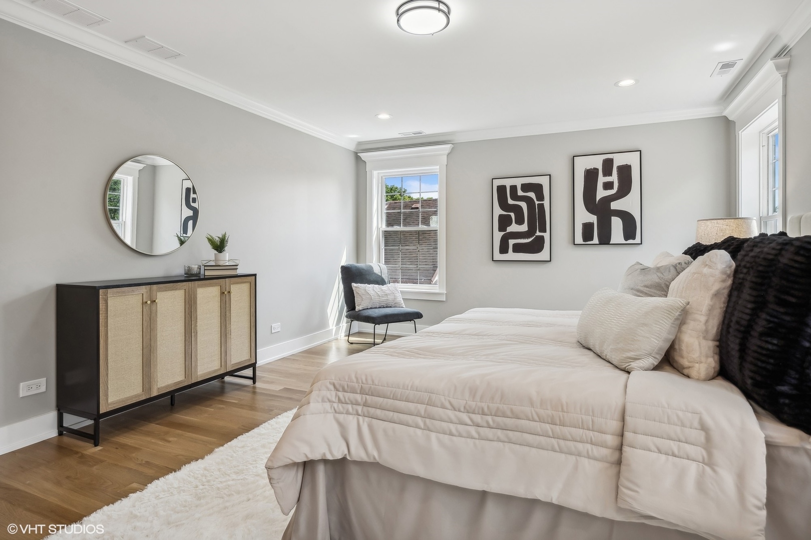 Undisclosed Address Elmhurst, IL 60126 - Photo 45 of 53 a bedroom with a large bed and a window