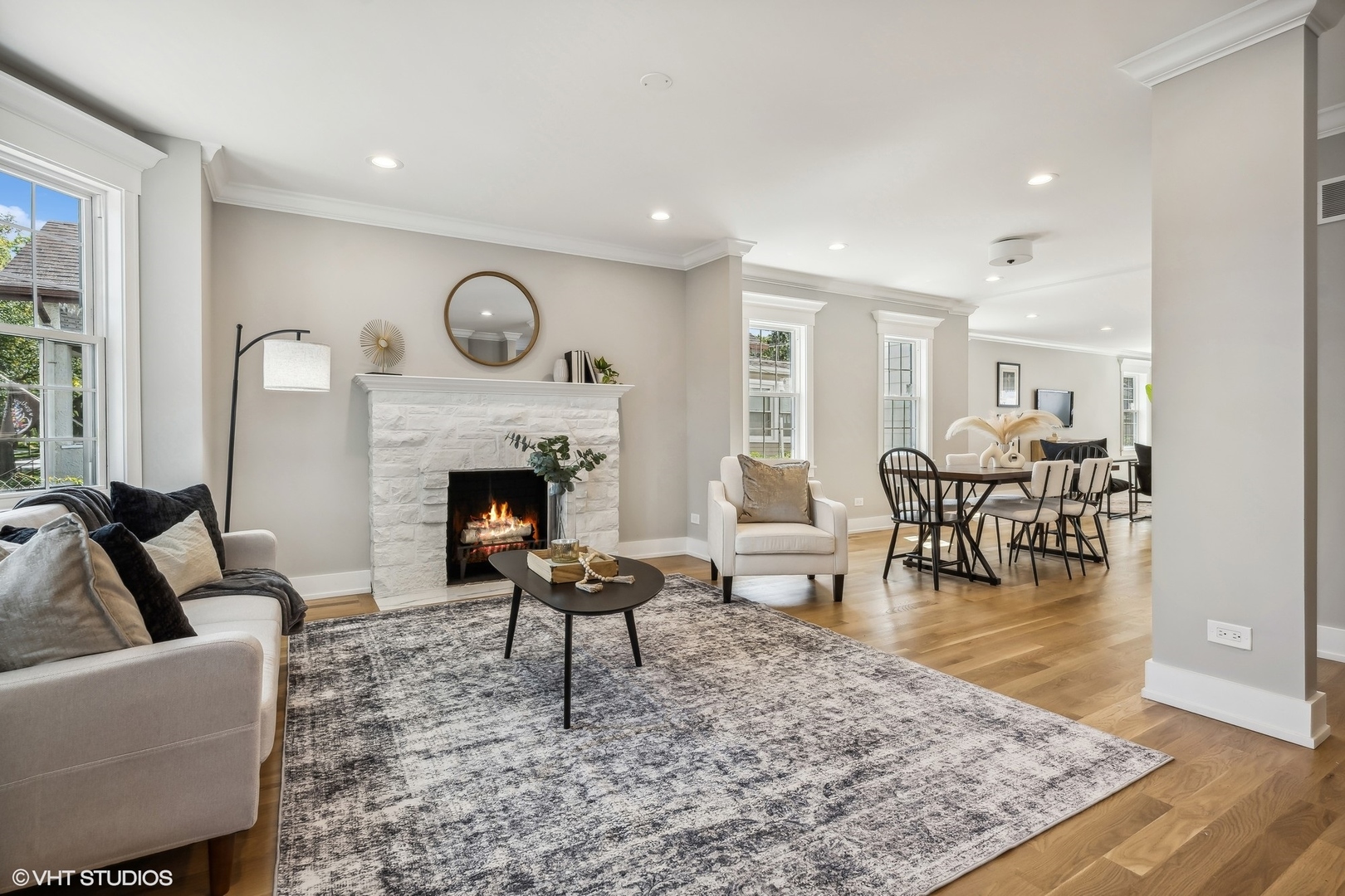 Undisclosed Address Elmhurst, IL 60126 - Photo 6 of 53 a living room with furniture and a fireplace