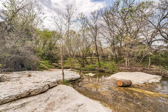 a view of a yard with snow