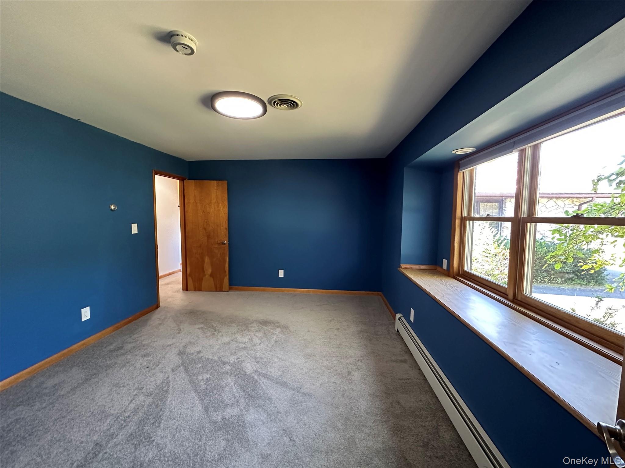 250 Rockland Road Roscoe, NY 12776 - Photo 23 of 32 Carpeted empty room featuring a baseboard radiator and baseboards
