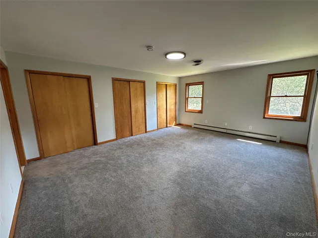 an empty room with a window