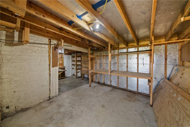 a view of storage and utility room