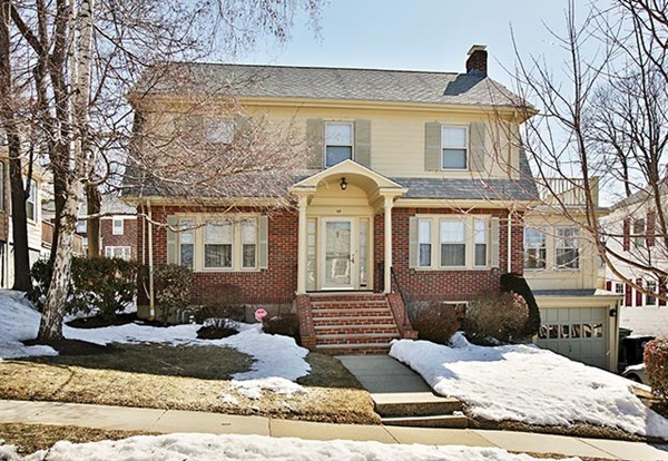 a front view of a house