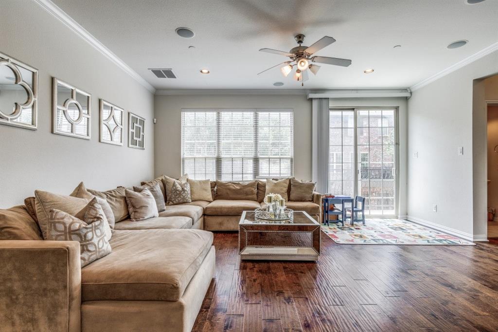 3932 Asbury Lane Addison, TX 75001 - Photo 4 of 18 a living room with furniture and large windows