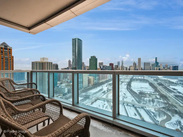 a balcony view with a couch