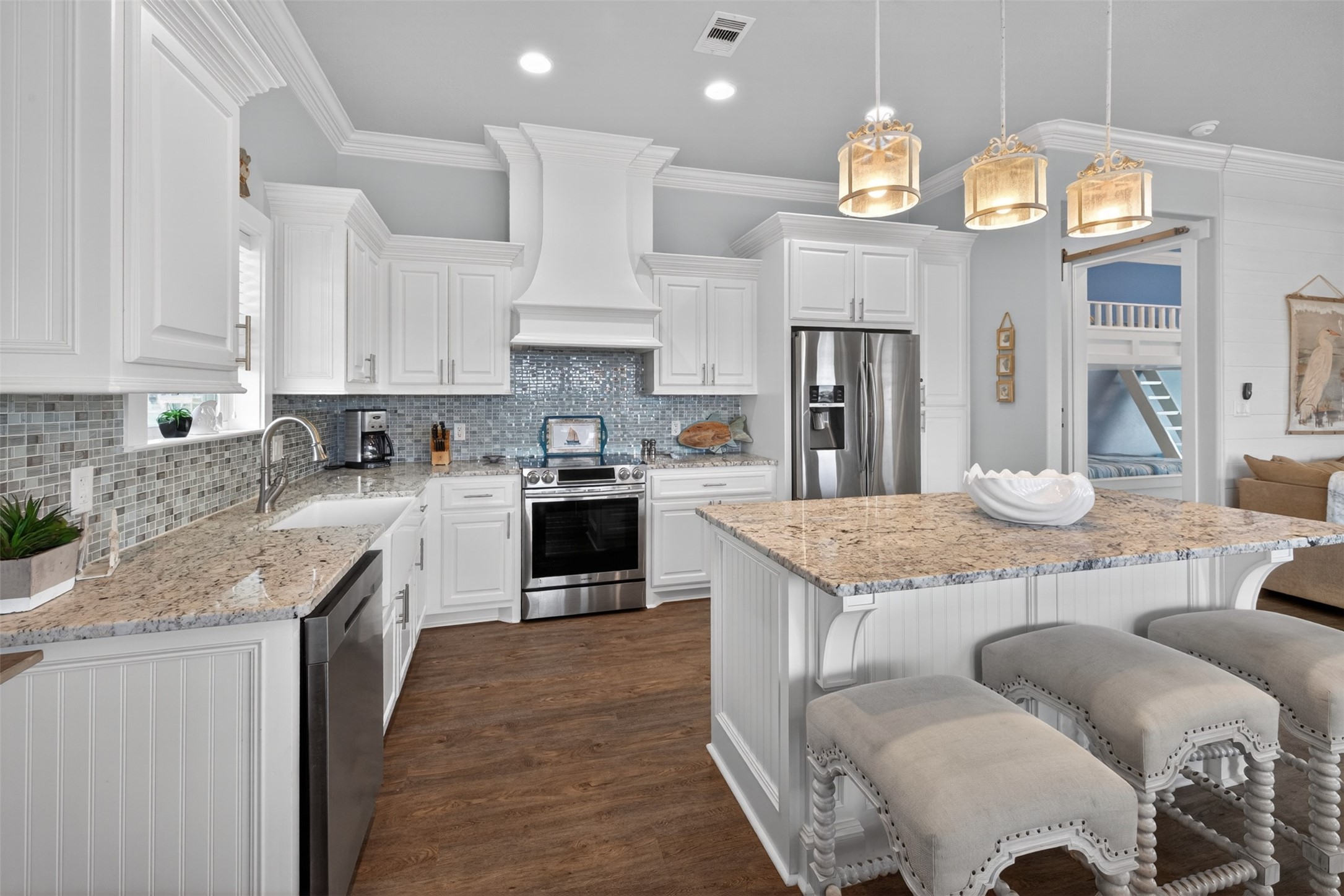 844 Eastview Crystal Beach, TX 77650 - Photo 8 of 41 Kitchen with Island