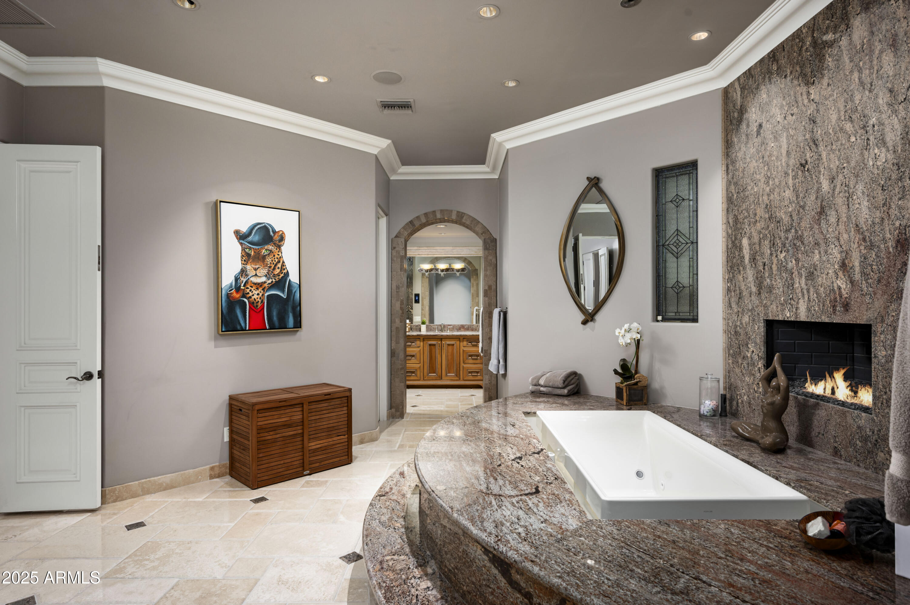 8150 North Ridgeview Drive Paradise Valley, AZ 85253 - Photo 18 of 37 a living room with furniture and a fireplace