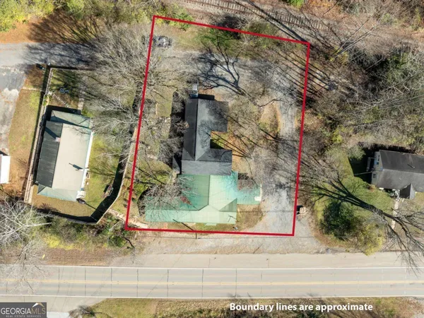 a bird view of a house