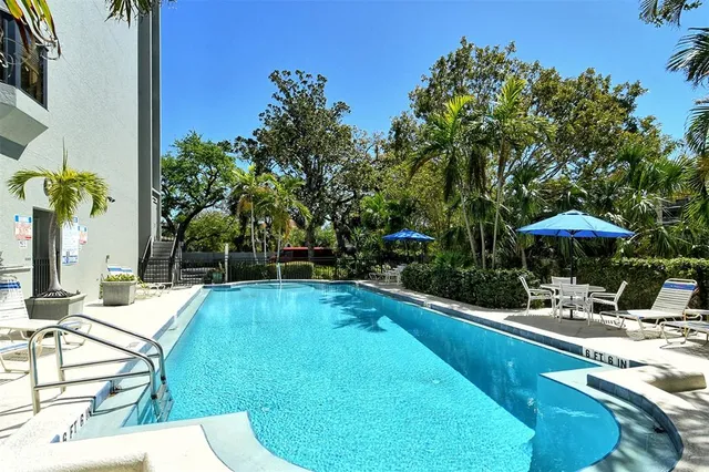 a view of a garden from a patio