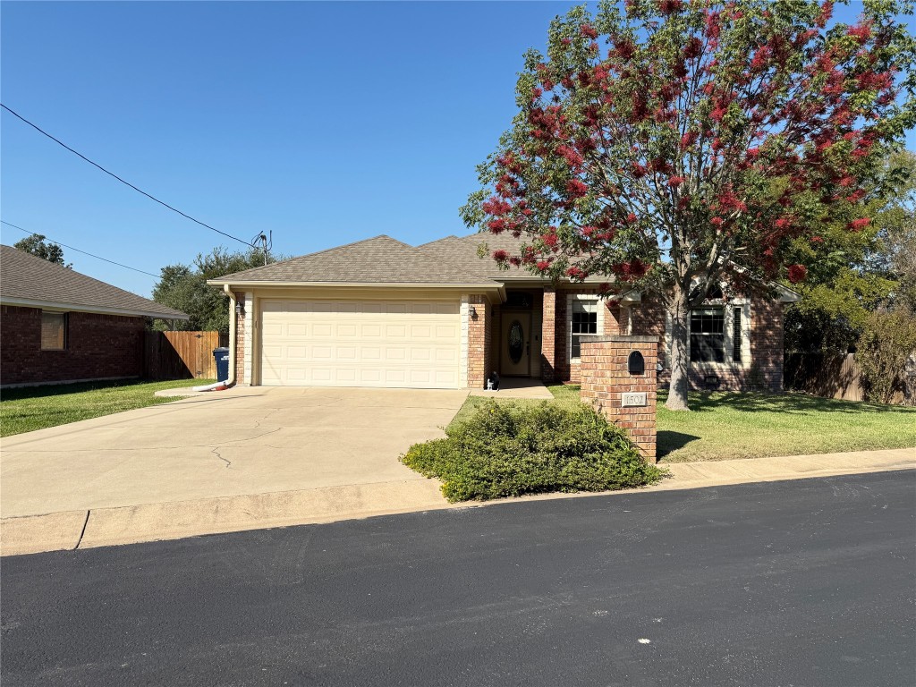 1502 Hamilton Street Burnet, TX 78611 - Photo 26 of 26 a front view of a house with a yard and garage