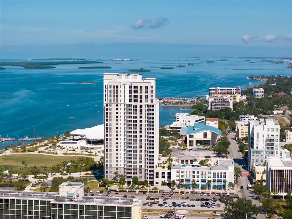 331 Cleveland Street, Unit 312 Clearwater, FL 33755 - Photo 33 of 36 a view of a city with tall buildings