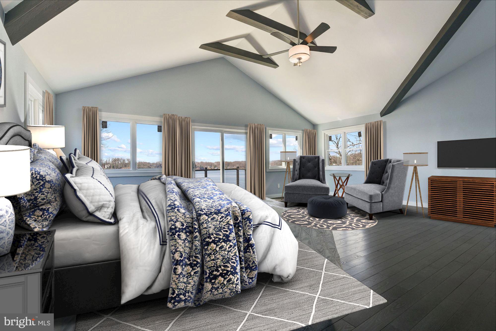 237 Long Point Road Crownsville, MD 21032 - Photo 43 of 77 Vaulted Ceiling & Water Views