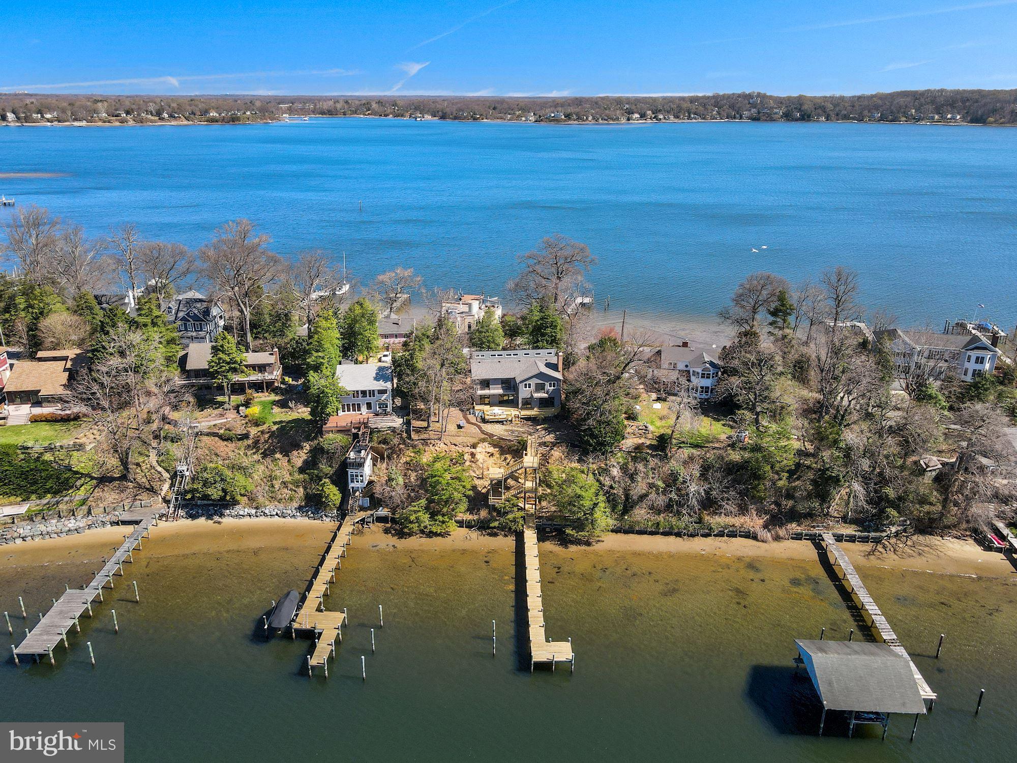 237 Long Point Road Crownsville, MD 21032 - Photo 69 of 77 Aerial View 97 FT of Water Frontage