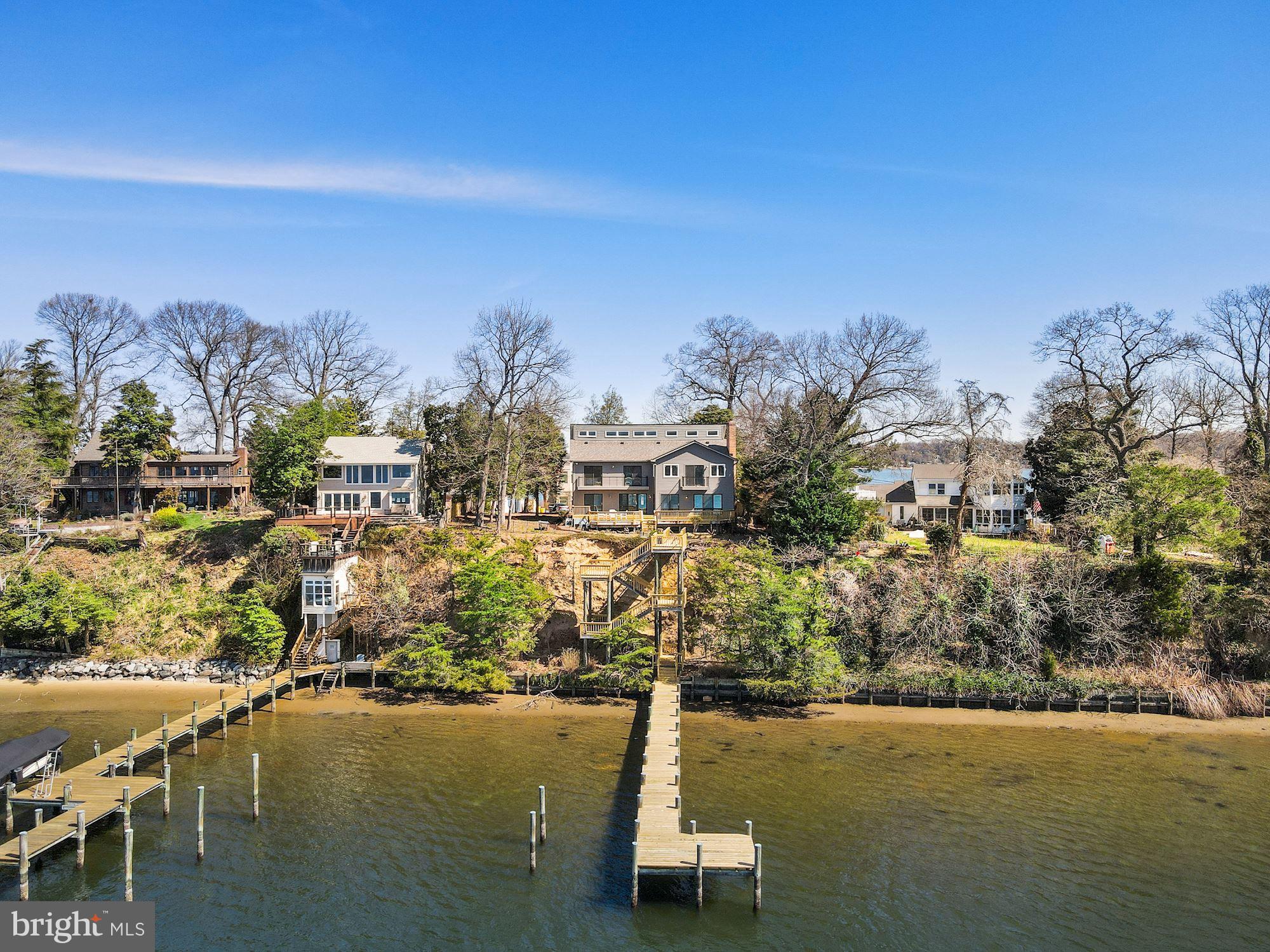 237 Long Point Road Crownsville, MD 21032 - Photo 71 of 77 Aerial View of New Pier & Slip