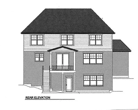 a black and white photo of a house